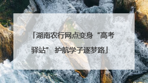 湖南农行网点变身“高考驿站” 护航学子逐梦路