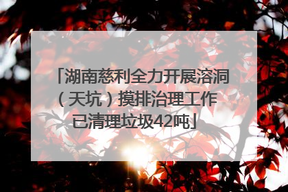 湖南慈利全力开展溶洞（天坑）摸排治理工作 已清理垃圾42吨