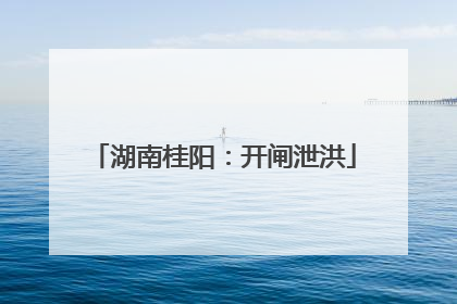 湖南桂阳：开闸泄洪