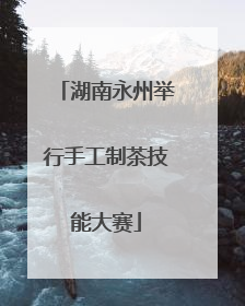 湖南永州举行手工制茶技能大赛