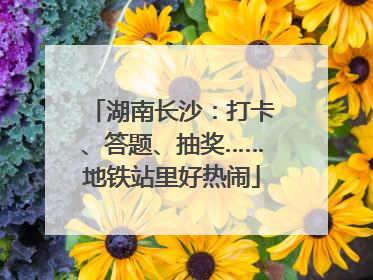 湖南长沙：打卡、答题、抽奖……地铁站里好热闹