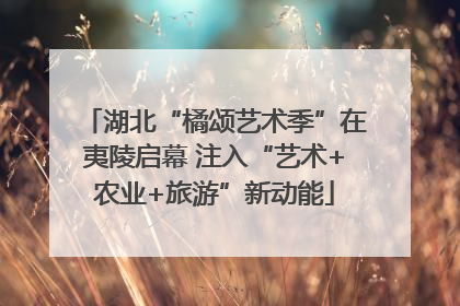 湖北“橘颂艺术季”在夷陵启幕 注入“艺术+农业+旅游”新动能