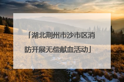 湖北荆州市沙市区消防开展无偿献血活动