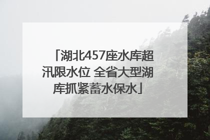湖北457座水库超汛限水位 全省大型湖库抓紧蓄水保水