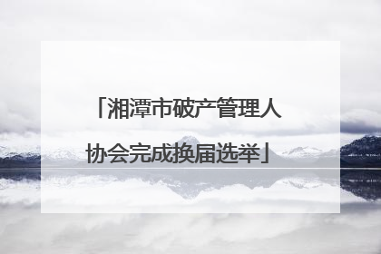 湘潭市破产管理人协会完成换届选举