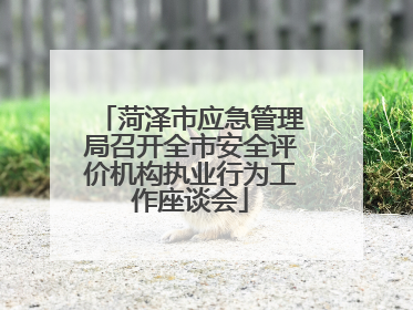 菏泽市应急管理局召开全市安全评价机构执业行为工作座谈会