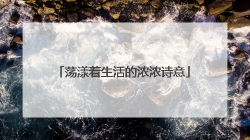 荡漾着生活的浓浓诗意