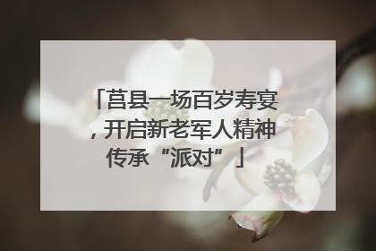 莒县一场百岁寿宴，开启新老军人精神传承“派对”