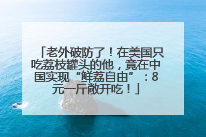 老外破防了！在美国只吃荔枝罐头的他，竟在中国实现“鲜荔自由”：8元一斤敞开吃！