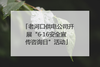 老河口供电公司开展“6·16安全宣传咨询日”活动