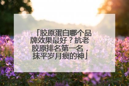 胶原蛋白哪个品牌效果最好？抗老胶原排名第一名，抹平岁月痕的神