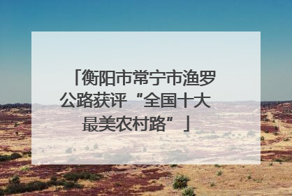 衡阳市常宁市渔罗公路获评“全国十大最美农村路”