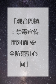 观音阁镇：禁毒宣传面对面 安全防范驻心间
