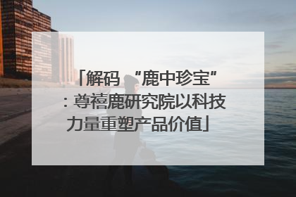 解码 “鹿中珍宝”：尊禧鹿研究院以科技力量重塑产品价值