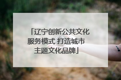 辽宁创新公共文化服务模式 打造城市主题文化品牌