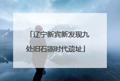 辽宁新宾新发现九处旧石器时代遗址