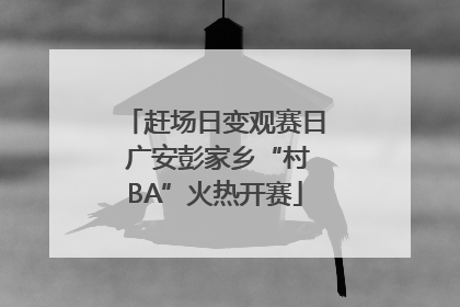 赶场日变观赛日 广安彭家乡“村BA”火热开赛