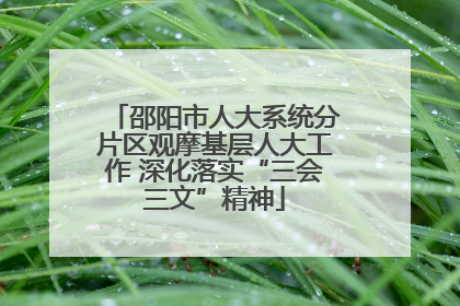 邵阳市人大系统分片区观摩基层人大工作 深化落实“三会三文”精神