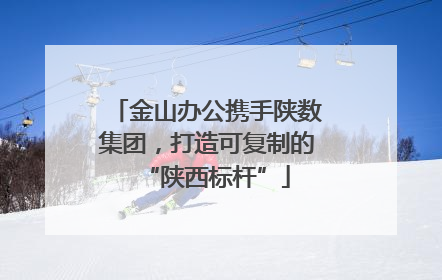 金山办公携手陕数集团，打造可复制的“陕西标杆”