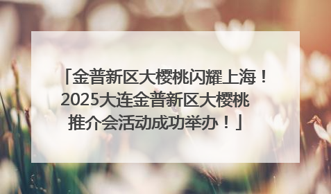 金普新区大樱桃闪耀上海！2025大连金普新区大樱桃推介会活动成功举办！