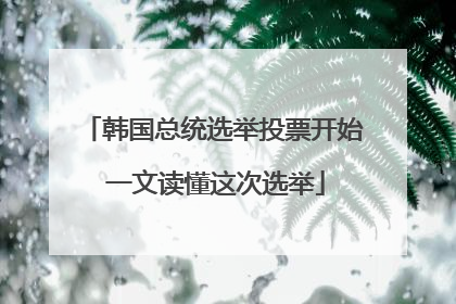 韩国总统选举投票开始 一文读懂这次选举