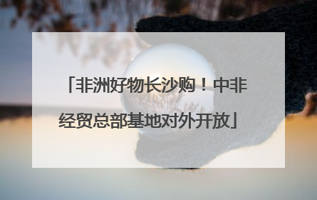 非洲好物长沙购！中非经贸总部基地对外开放
