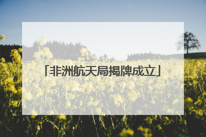 非洲航天局揭牌成立