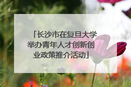 长沙市在复旦大学举办青年人才创新创业政策推介活动