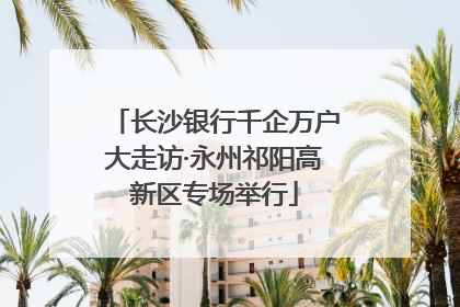 长沙银行千企万户大走访·永州祁阳高新区专场举行