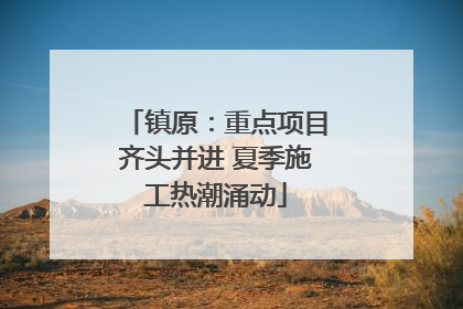 镇原：重点项目齐头并进 夏季施工热潮涌动