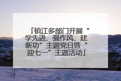 镇江多部门开展“学先进、强作风、建新功”主题党日暨“迎七一”主题活动