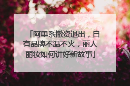 阿里系撤资退出，自有品牌不温不火，丽人丽妆如何讲好新故事