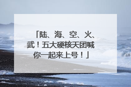 陆、海、空、火、武！五大硬核天团喊你一起来上号！