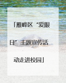 雁峰区“爱眼日”主题宣传活动走进校园