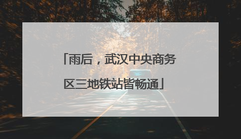 雨后，武汉中央商务区三地铁站皆畅通