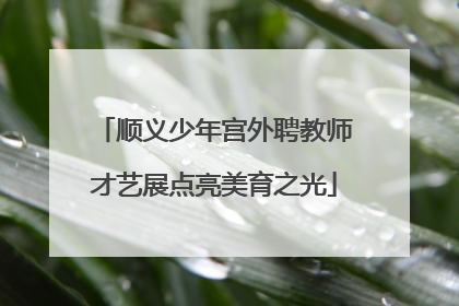 顺义少年宫外聘教师才艺展点亮美育之光