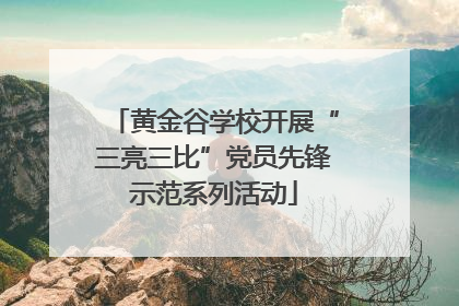 黄金谷学校开展“三亮三比”党员先锋示范系列活动