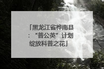 黑龙江省桦南县：“普公英”计划绽放科普之花