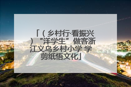 （乡村行·看振兴）“洋学生”做客浙江义乌乡村小学 学剪纸悟文化