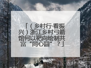 （乡村行·看振兴）浙江乡村弓箭馆何以靶向绘制共富“同心圆”？