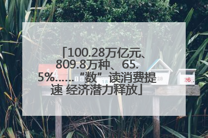 100.28万亿元、809.8万种、65.5%……“数”读消费提速 经济潜力释放