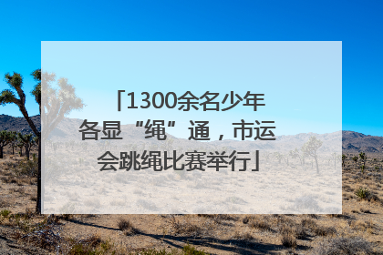 1300余名少年各显“绳”通，市运会跳绳比赛举行