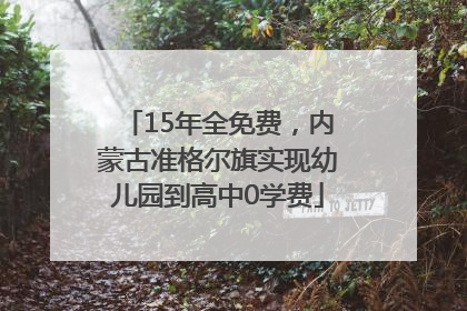 15年全免费，内蒙古准格尔旗实现幼儿园到高中0学费