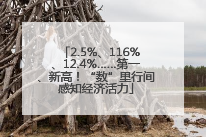 2.5%、116%、12.4%……第一、新高！“数”里行间感知经济活力