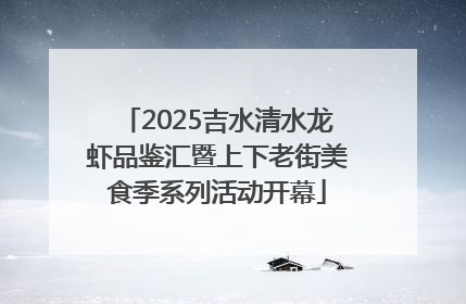 2025吉水清水龙虾品鉴汇暨上下老街美食季系列活动开幕