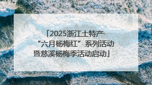 2025浙江土特产·“六月杨梅红”系列活动暨慈溪杨梅季活动启动