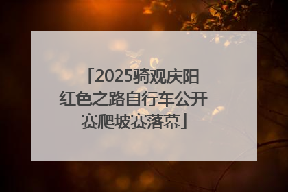 2025骑观庆阳红色之路自行车公开赛爬坡赛落幕