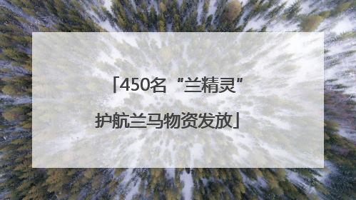 450名“兰精灵”护航兰马物资发放