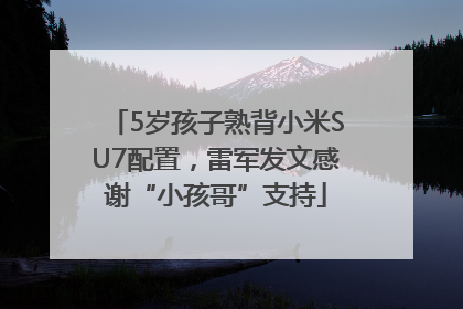 5岁孩子熟背小米SU7配置，雷军发文感谢“小孩哥”支持