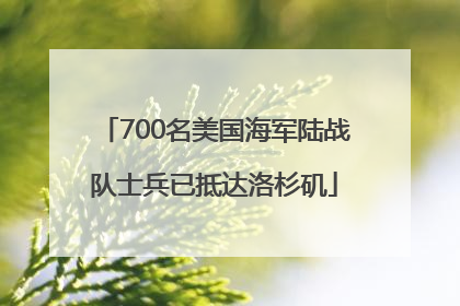700名美国海军陆战队士兵已抵达洛杉矶